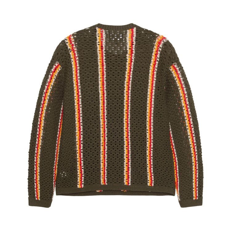 Stussy x Patta Striped Loose Gauge Sweater Olive