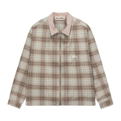 Stussy Frank Plaid Zip Shirt Tan