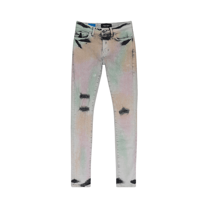 PURPLE BRAND Muted Skinny Jeans Acid Camo