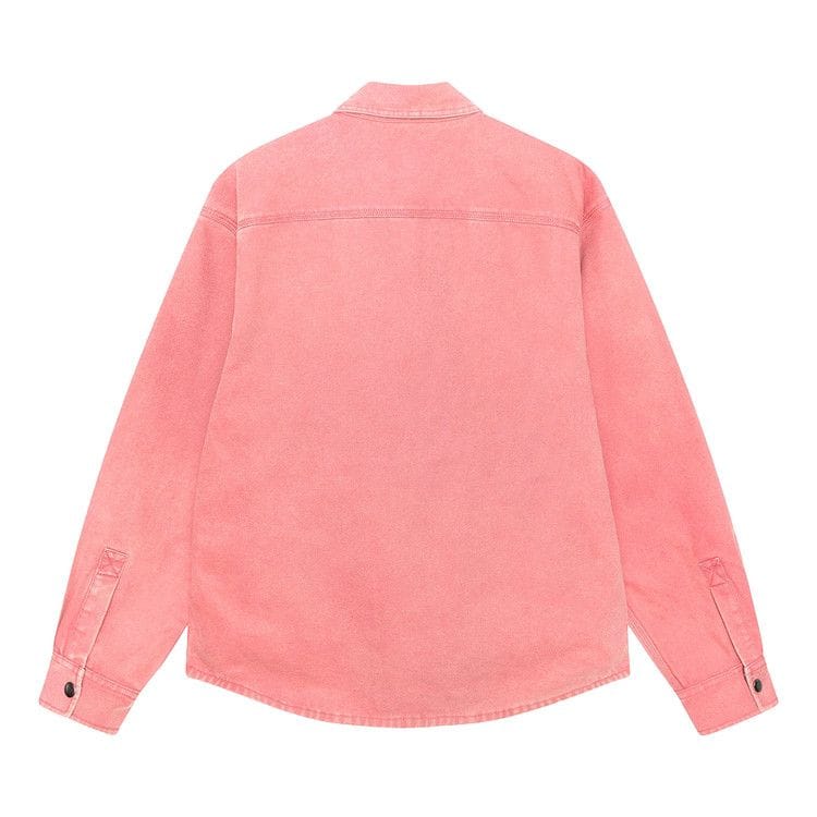 Stussy Heavy Washed Canvas Shirt Berry