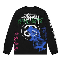 Stussy Test Strike Pigment Dyed Long-Sleeve T-Shirt Black