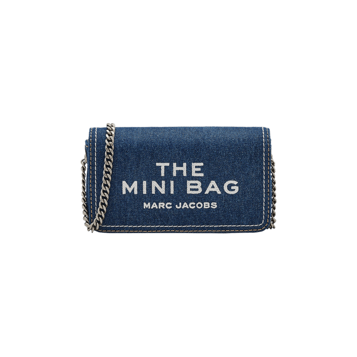 Marc Jacobs Mini Denim Chain Items SLG Bag Dark Wash