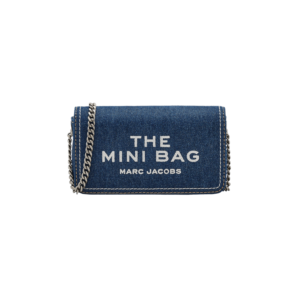 Marc Jacobs Mini Denim Chain Items SLG Bag Dark Wash