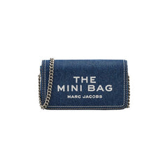 Marc Jacobs Mini Denim Chain Items SLG Bag Dark Wash