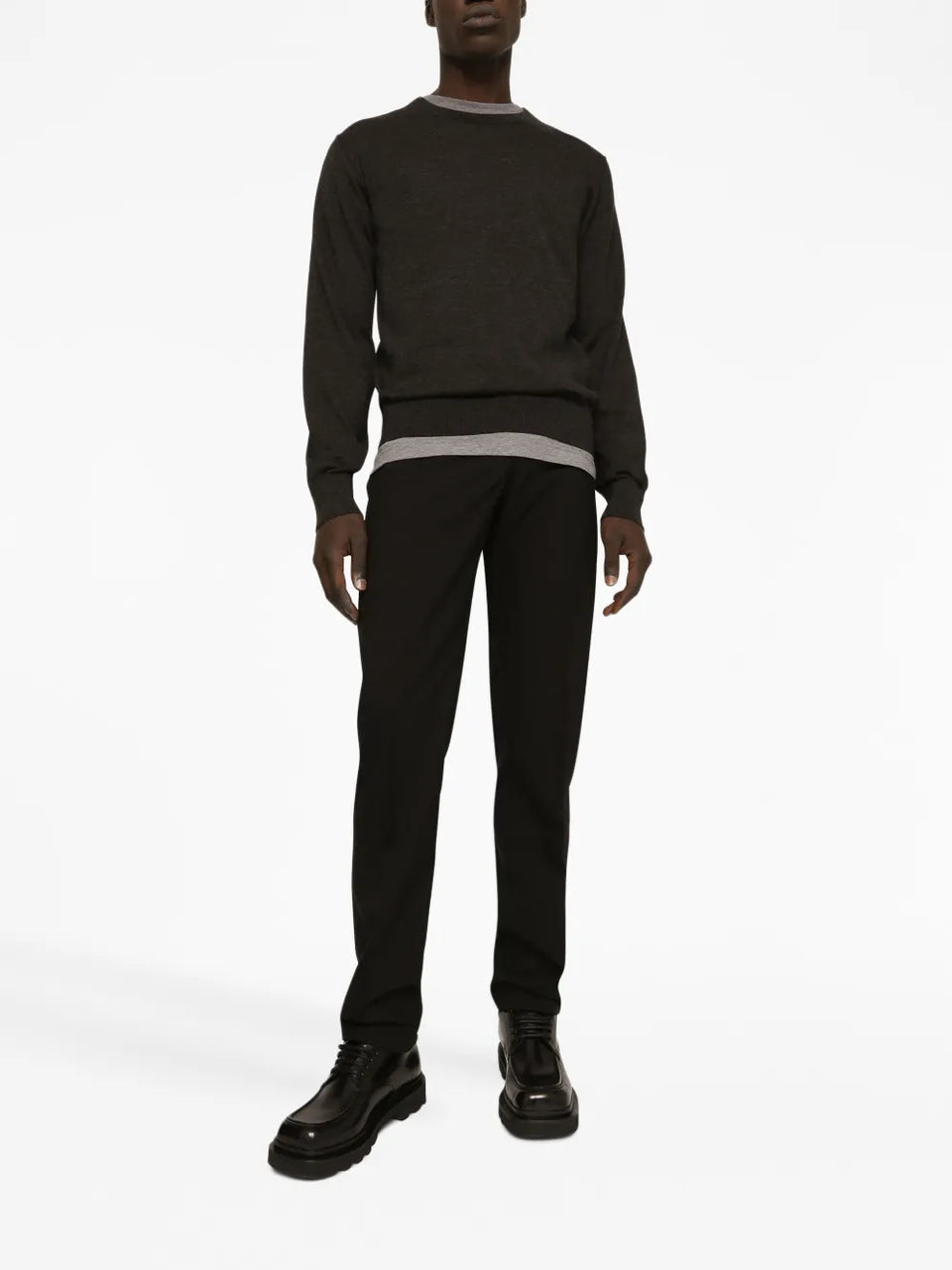 round-neck cashmere sweater