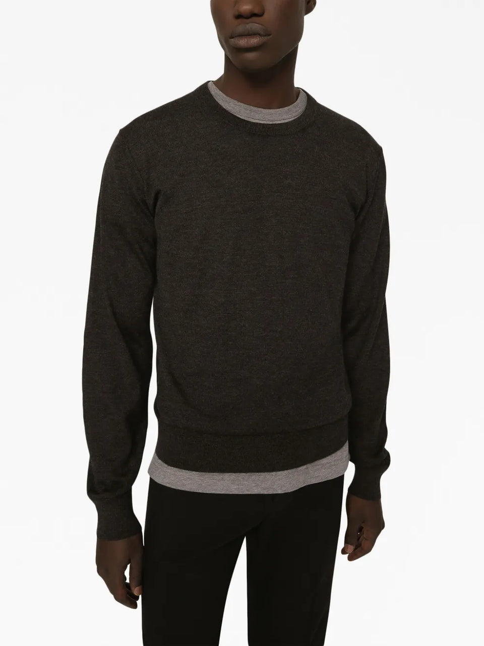 round-neck cashmere sweater