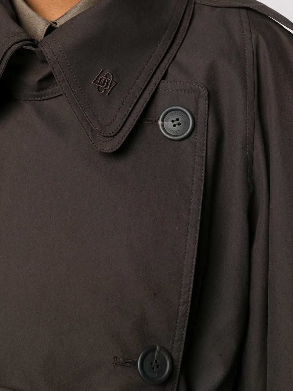belted double-breasted trench coat
