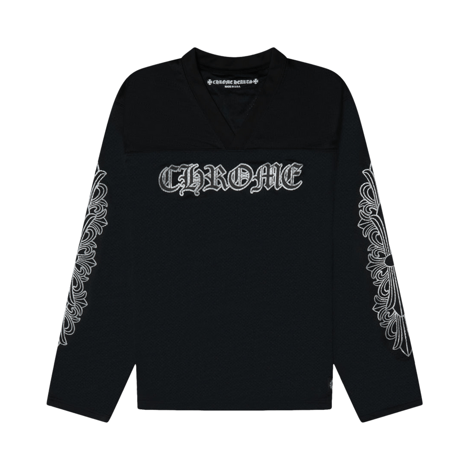 Chrome Hearts Stadium Mesh Long sleeve Jersey Black/Gray
