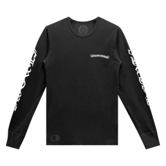 Chrome Hearts Scroll Logo Long-Sleeve Thermal T-Shirt Black