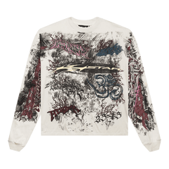 Hellstar Graffiti Long-Sleeve White