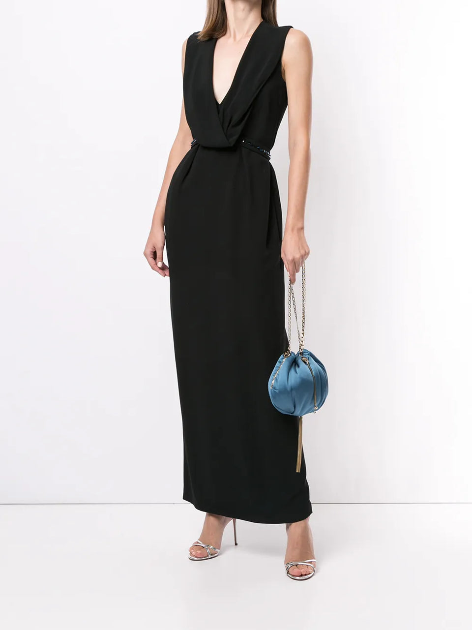 V-neck long dress