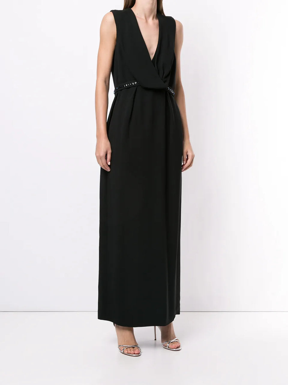 V-neck long dress