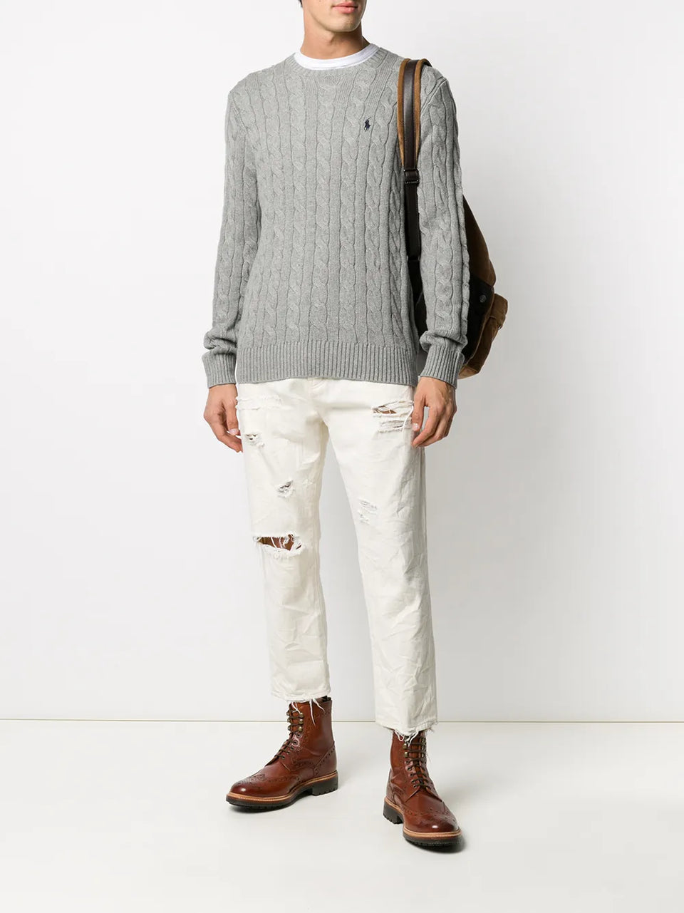cable knit knitted sweatshirt