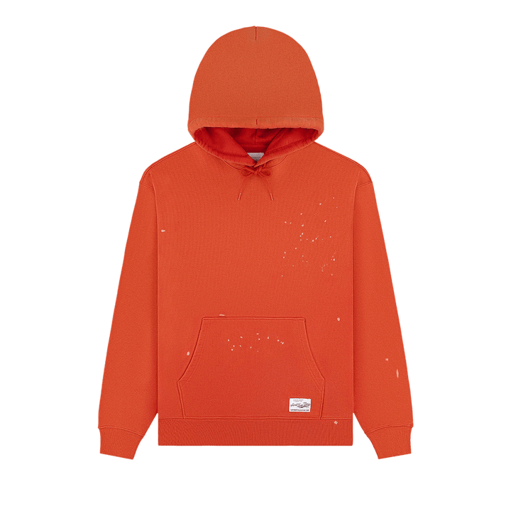 Aimé Leon Dore Paint Splatter Hoodie Faded Orange