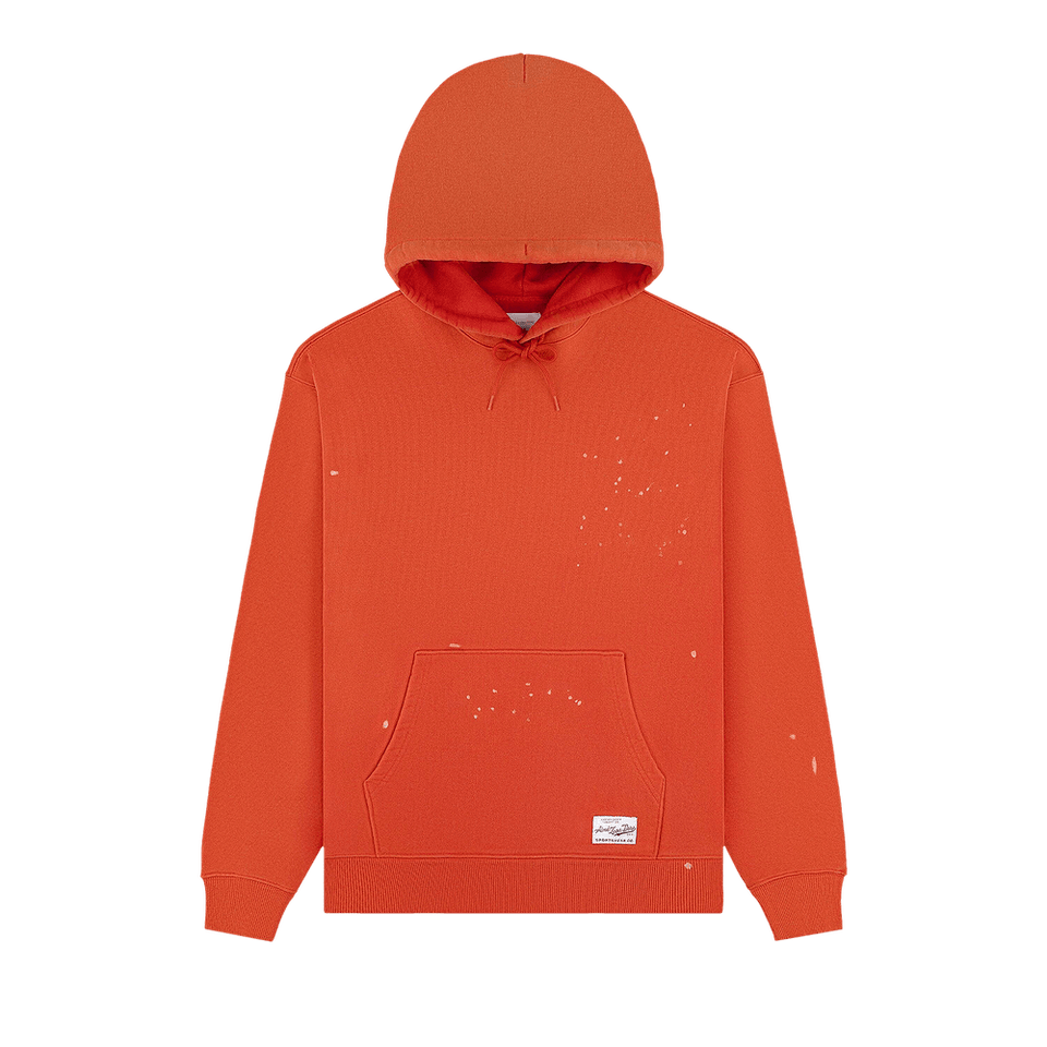 Aimé Leon Dore Paint Splatter Hoodie Faded Orange