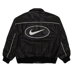 Supreme x Nike Leather Varsity Jacket Black