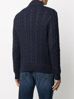 cable knit half-zip jumper