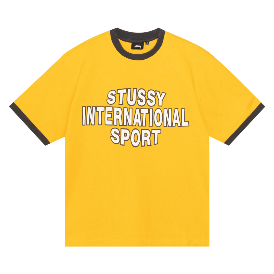 Stussy Sport Ringer T-Shirt Gold