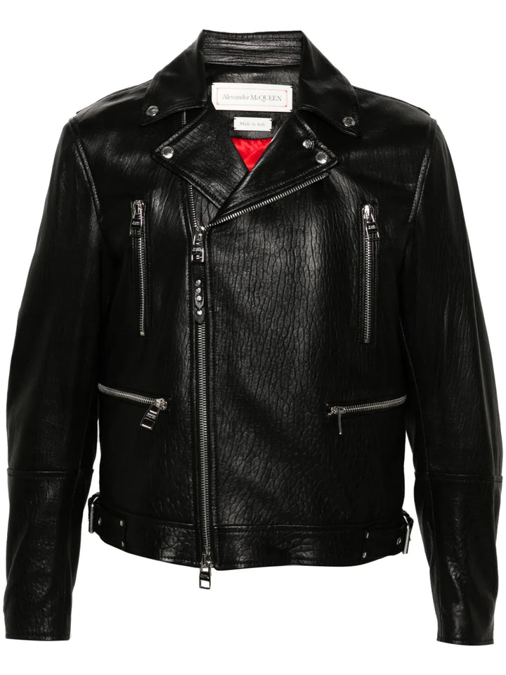 leather biker jacket