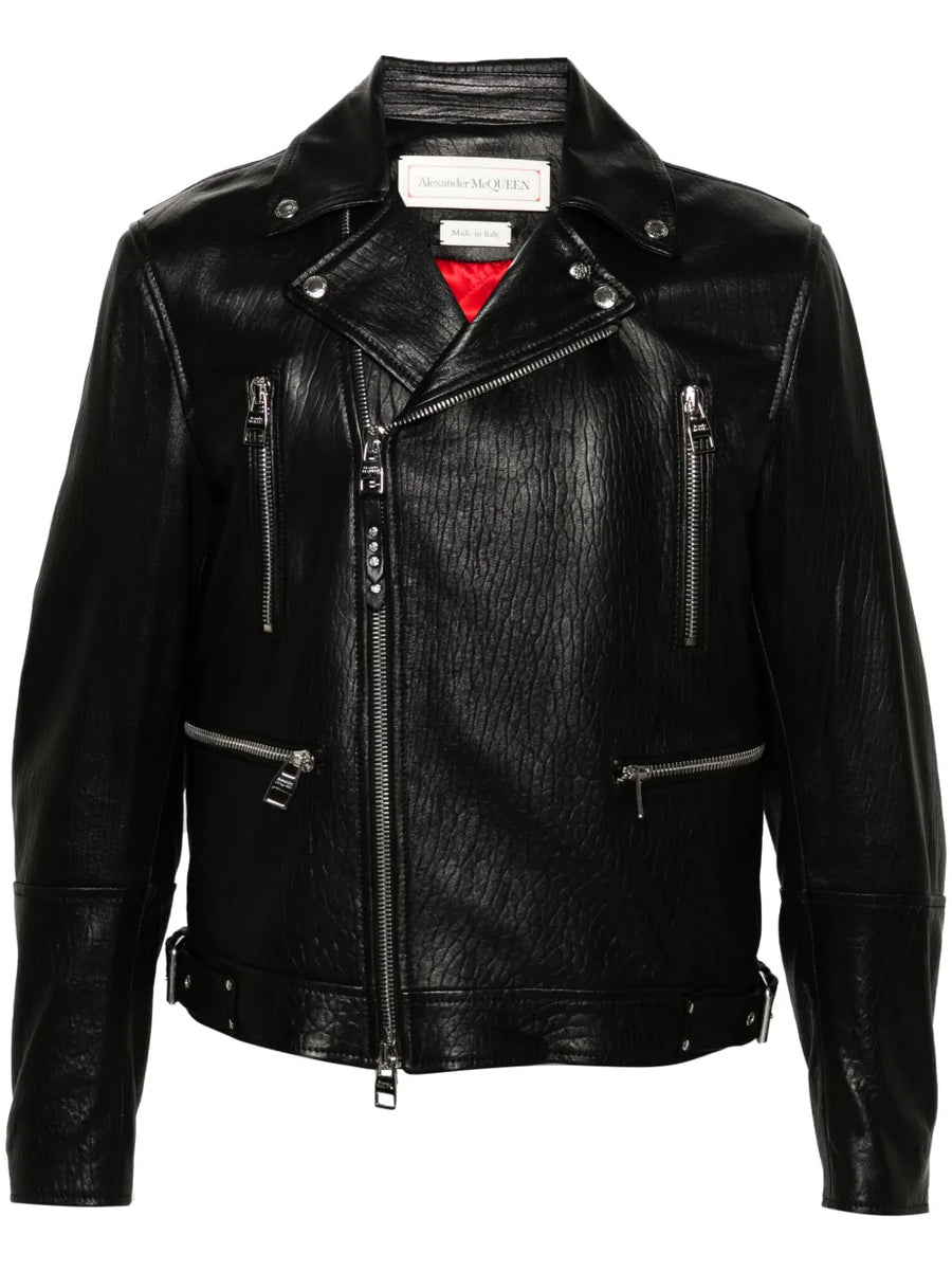 leather biker jacket