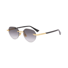 Bottega Veneta Glaze Rimless Sunglasses Gold/Grey