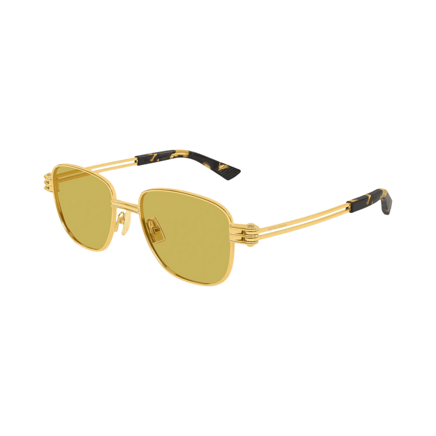 Bottega Veneta Square Sunglasses Gold/Yellow