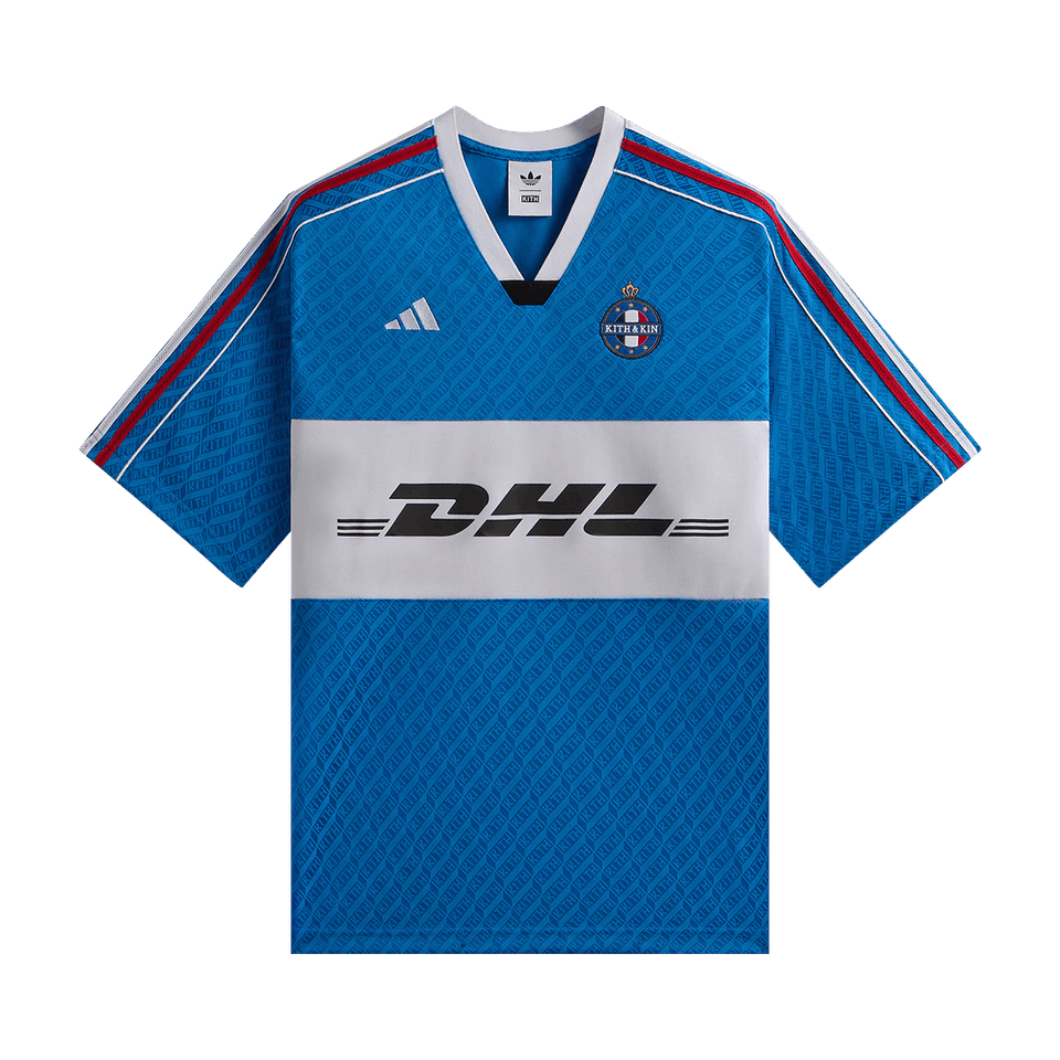Kith For Adidas Football Dhl Express Jersey Blue Burst