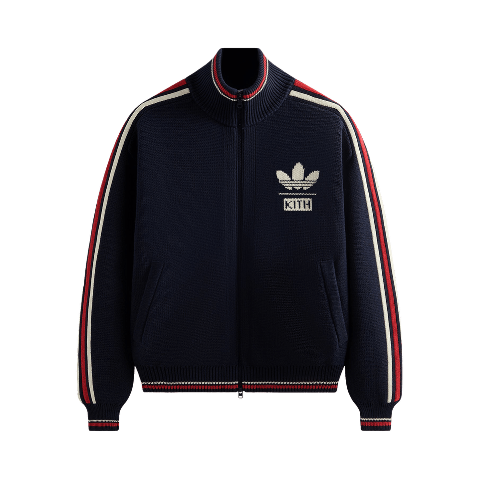 Kith For Adidas Football Knit Full Zip Jacket Legend Ink