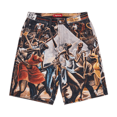 Supreme x Ernie Barnes Baggy Denim Shorts Dance