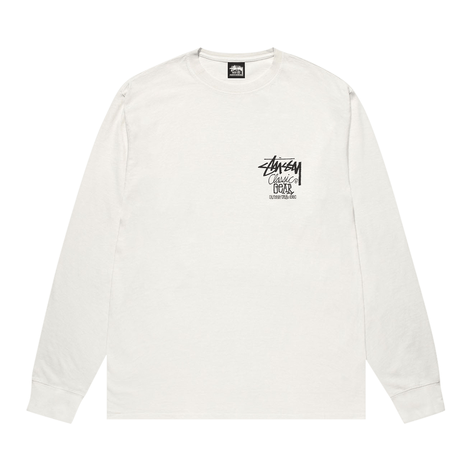 Stussy Classic Gear Long-Sleeve T-Shirt Pigment Dyed Natural