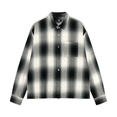 Stussy Loose Weave Plaid Shirt Grey