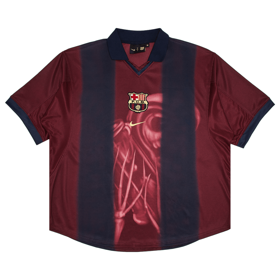 Nike FC Barcelona x Cactus Jack Retro 2000/01 Home Skeleton Jersey Red/Blue