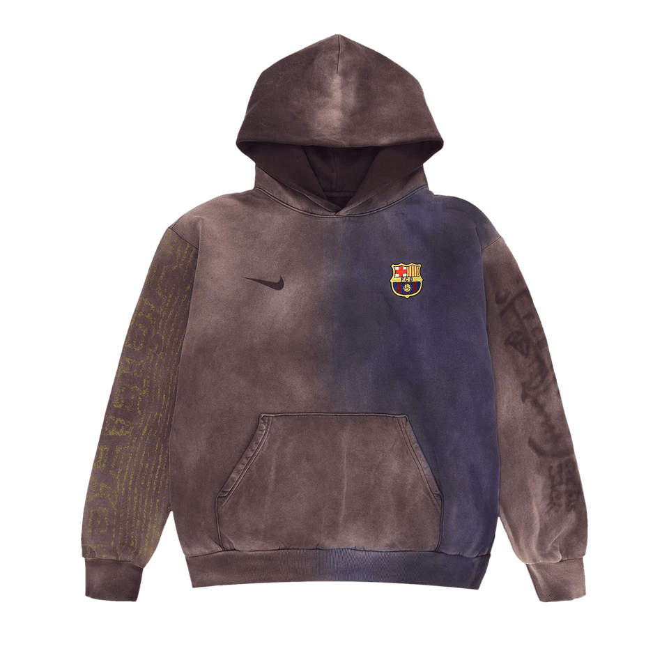 Nike FC Barcelona x Cactus Jack Split-Dye Crest Hoodie Brown
