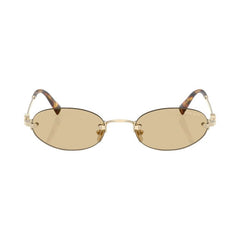 Miu Miu Oval Sunglasses Pale Gold/Yellow (0MU A54S ZVN10R)