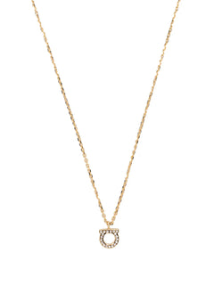 crystal-embellished Gancini necklace