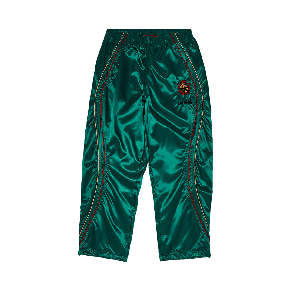 Supreme Satin Track Pant Green