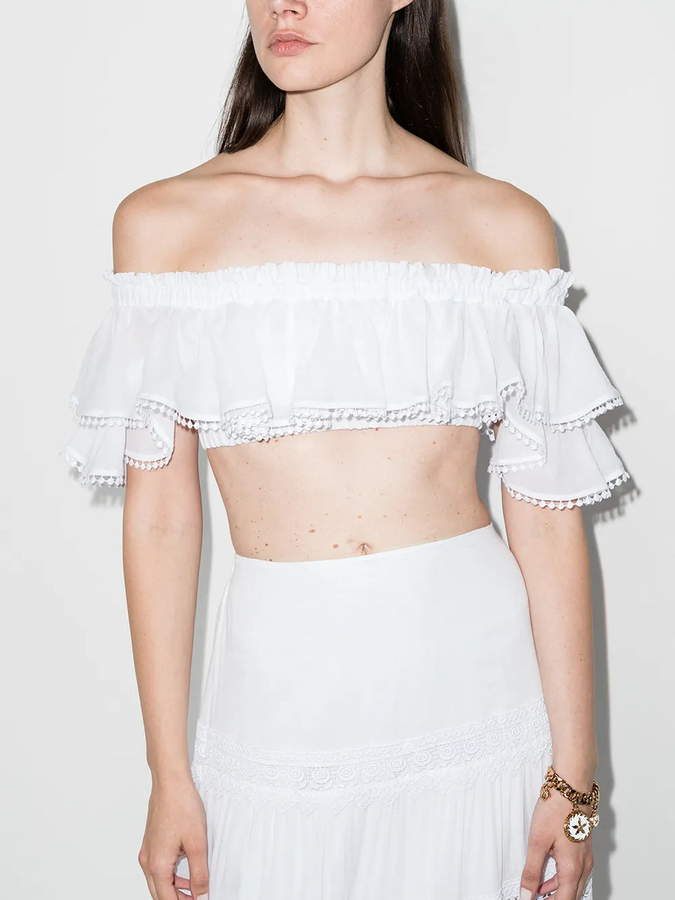Cata off-shoulder crop top