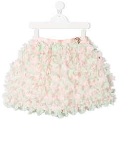 ruffled mini skirt