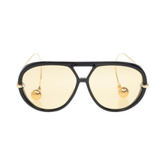 Bottega Veneta Aviator Sunglasses Black/Gold/Yellow