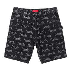 Supreme Fuck Painter Shorts Black