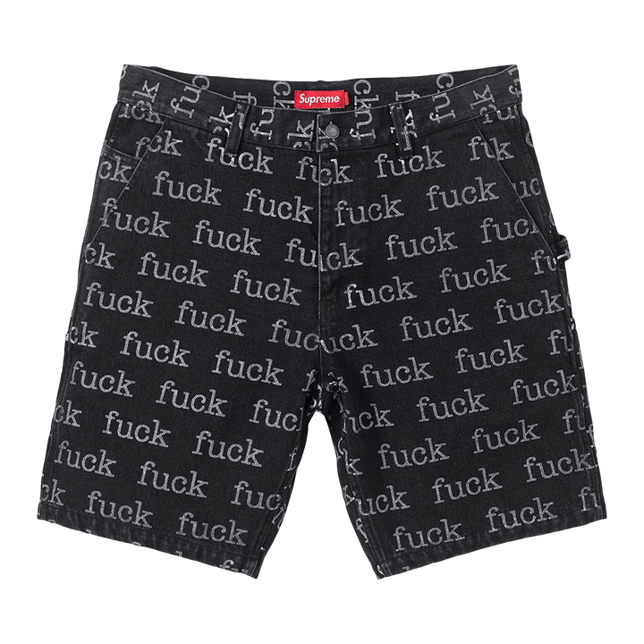Supreme Fuck Painter Shorts Black