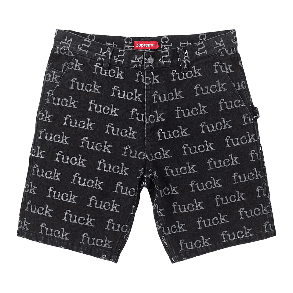 Supreme Fuck Painter Shorts Black