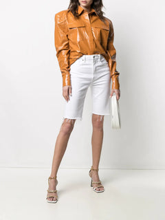 oversized leather jacket