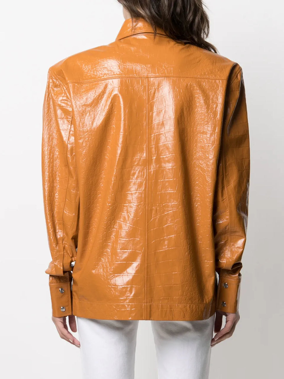oversized leather jacket