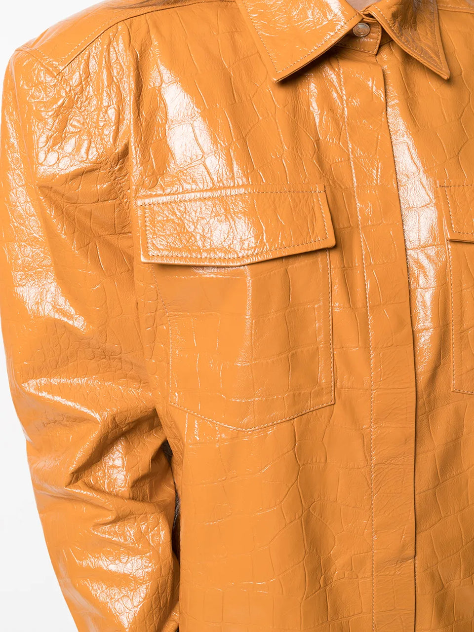 oversized leather jacket