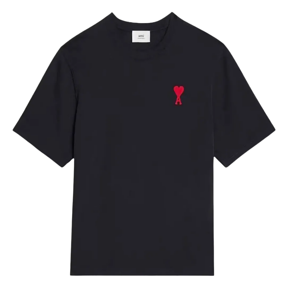 Ami Paris Tonal Ami De Coeur S/S T-Shirt Black