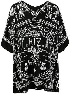 church print kaftan shirt