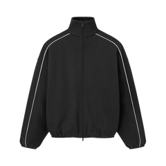 Fear of God Essentials Modern Track Jacket With Piping Jet Black/Cloud White
