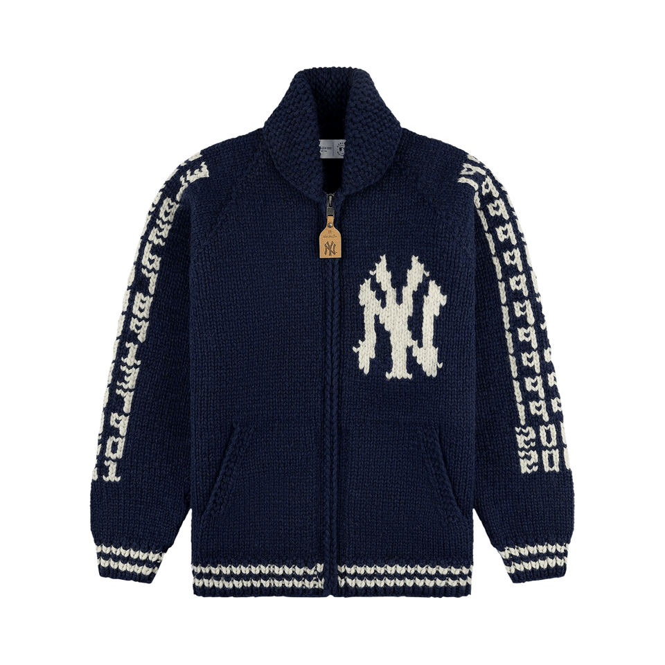 Aimé Leon Dore Yankees Hand-Knit Sweater Blue Nights