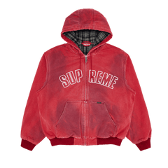 Supreme Reflective Arc Hooded Work Jacket Red